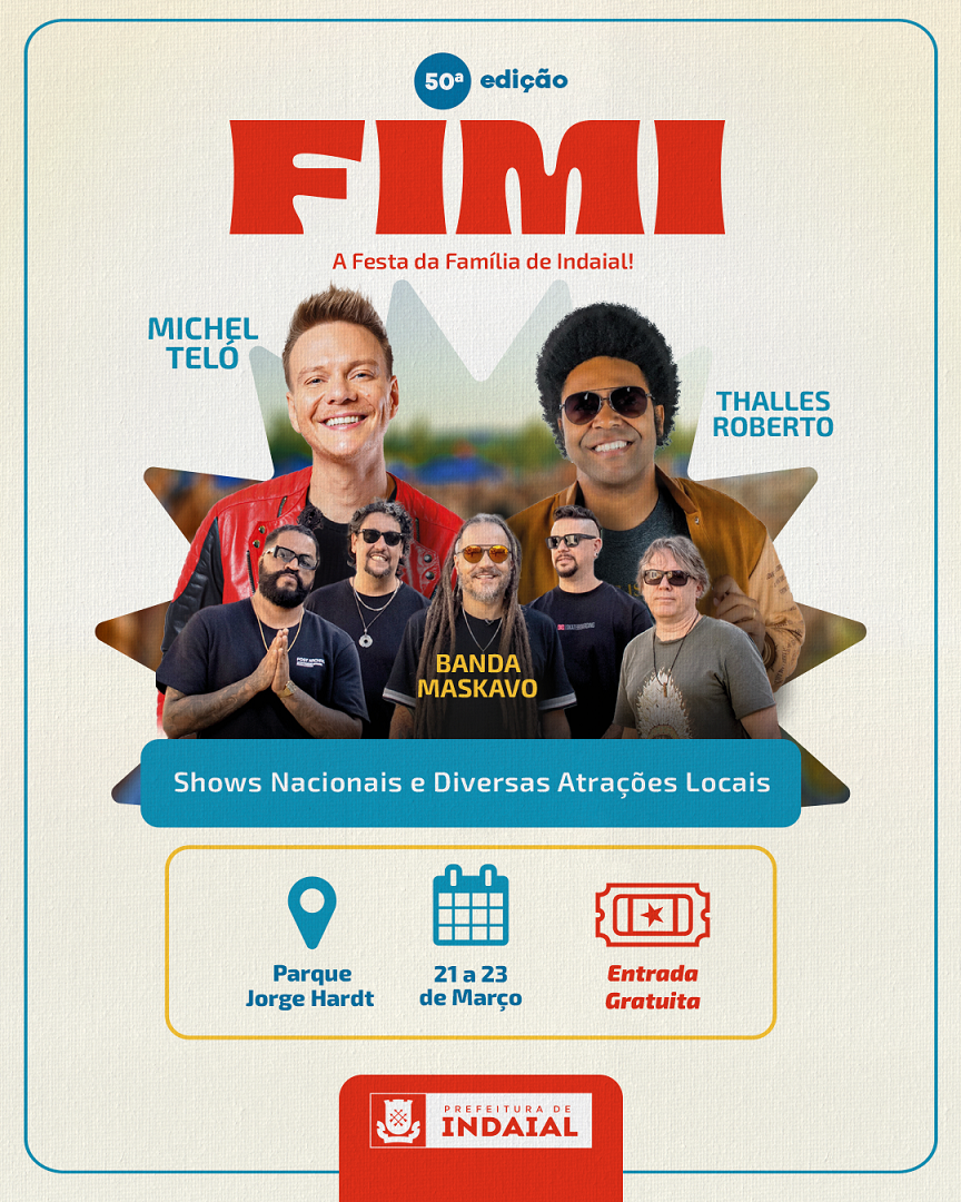 Prefeitura lança programação da 50ª FIMI comemorativa ao aniversário de Indaial